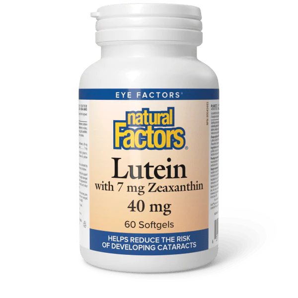 Natural Factors Lutein 40mg with 7mg Zeaxanthin, 60 softgels