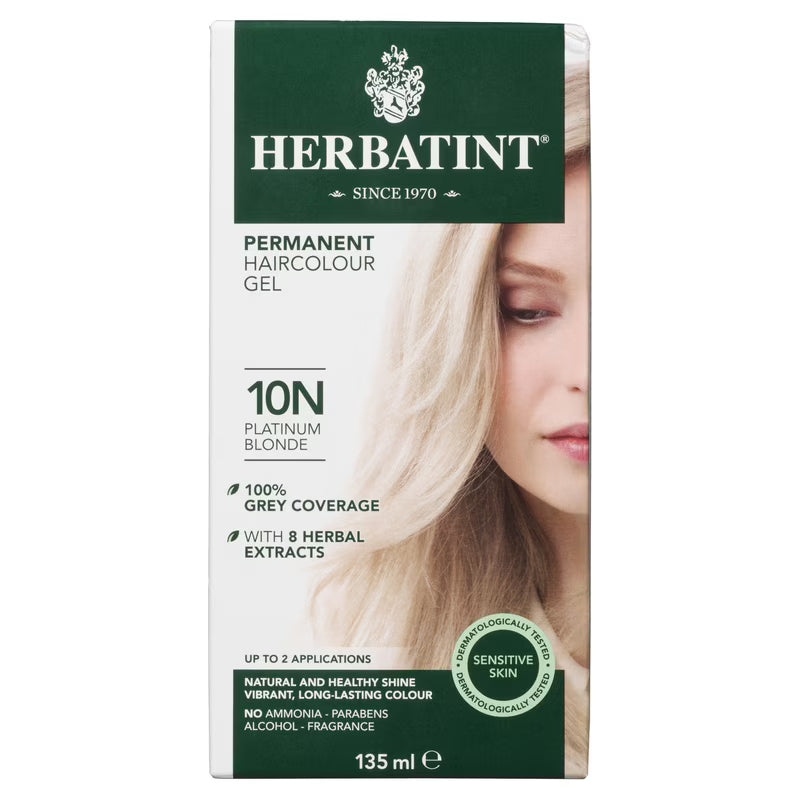 Herbatint Permanent Hair Colour Gel 10N Platinum Blonde