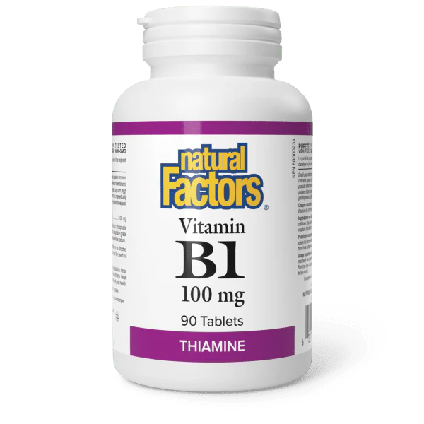 Natural Factors Vitamin B1 100mg, 90 tablets