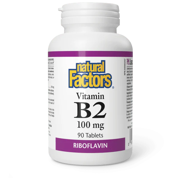 Natural Factors Vitamin B2 100mg, 90 tablets