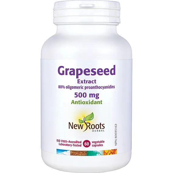New Roots Grapeseed Extract, 500mg, 60 capsules
