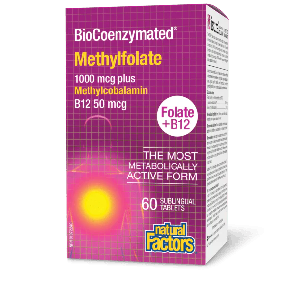 Natural Factors BioCoenzymated Methylfolate, 60 sublingual tablets