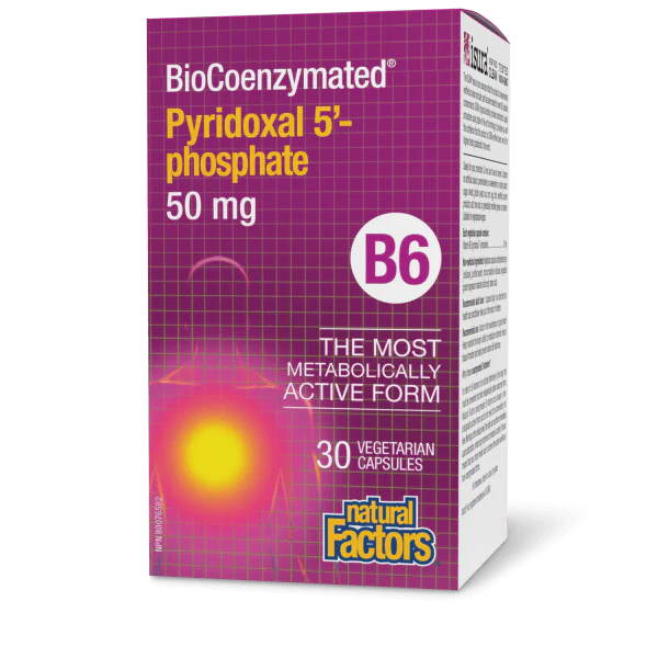 Natural Factors Vitamin B6 Pyridoxal 5'-phosphate 50mg, 30 capsules