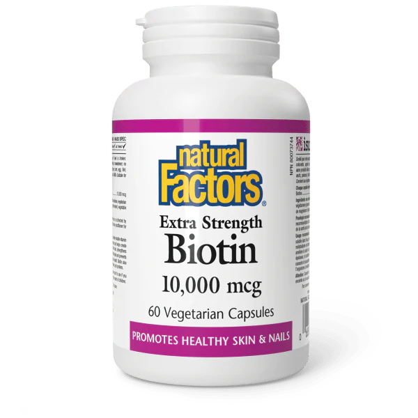 Natural Factors Extra Strength Biotin 10,000 mcg, 60 capsules