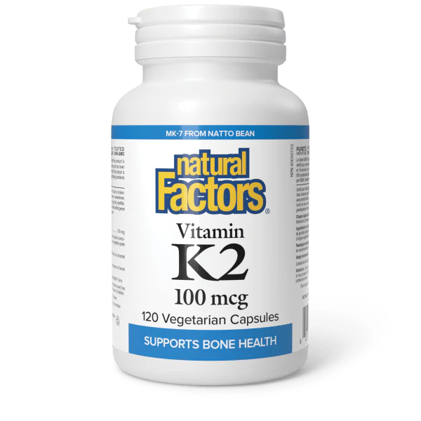 Natural Factors Vitamin K2 100mcg, 120 capsules