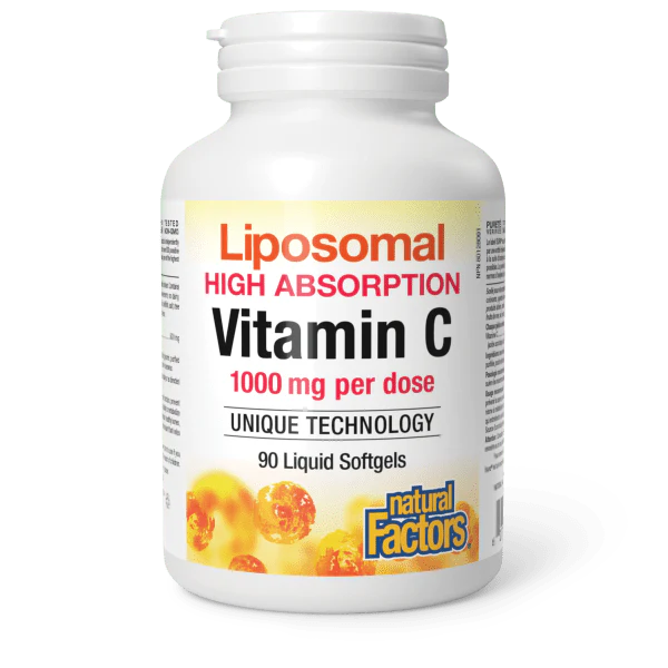 Natural Factors Liposomal Vitamin C 1000mg, Various Sizes