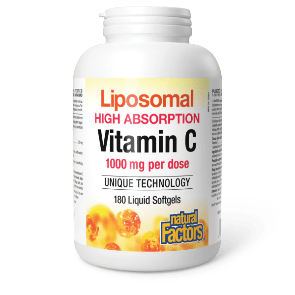 Natural Factors Liposomal Vitamin C 1000mg, Various Sizes