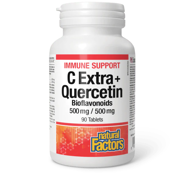 Natural Factors C + Extra Quercetin, 500mg, 60 tablets