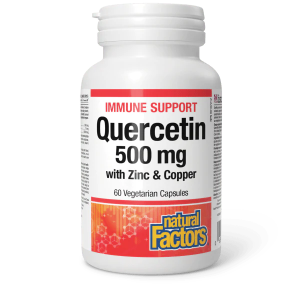 Natural Factors Quercetin 500mg with Zinc & Copper, 60 capsules
