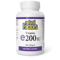 Natural Factors Vitamin E 200 IU, 90 softgels