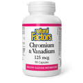 Natural Factors Chromium & Vanadium 125mcg, 90 capsules