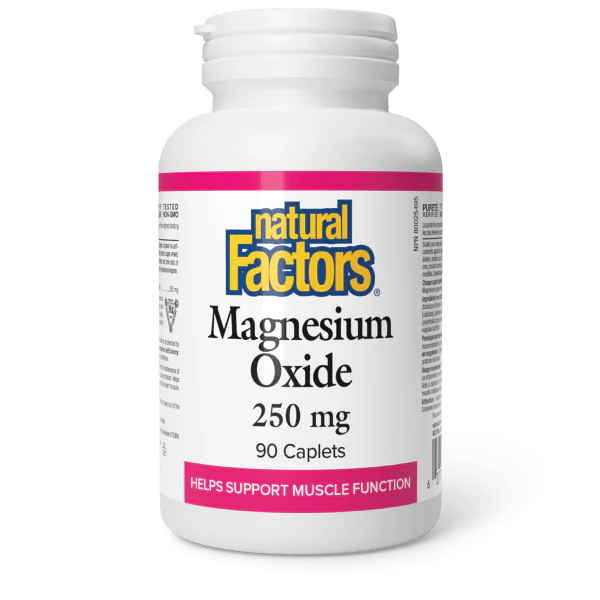 Natural Factors Magnesium Oxide 250mg, 90 capsules