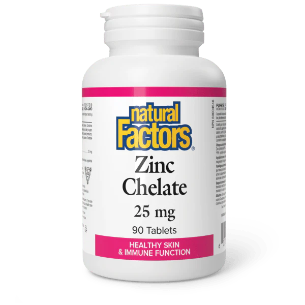 Natural Factors Zinc Chelate 25mg, 90 tablets