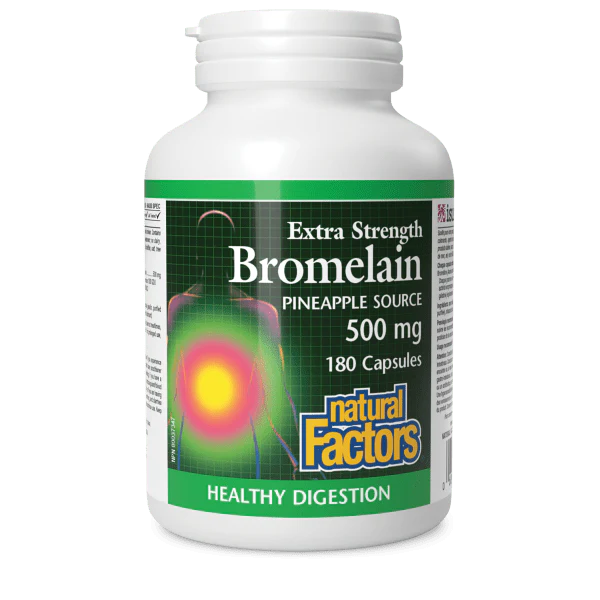 Natural Factors Extra Strength Bromelain 500mg, 180 capsules