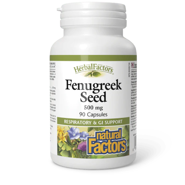 Natural Factors Fenugreek Seed 500mg, 90 capsules