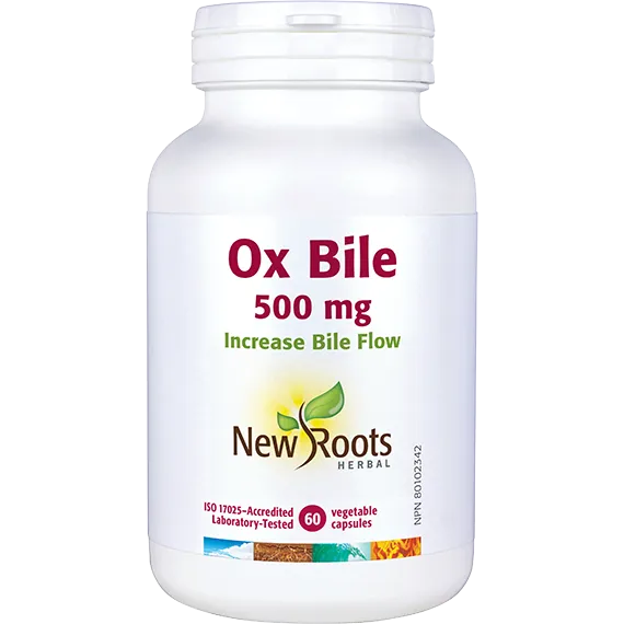 New Roots Ox Bile 500mg, 60 capsules