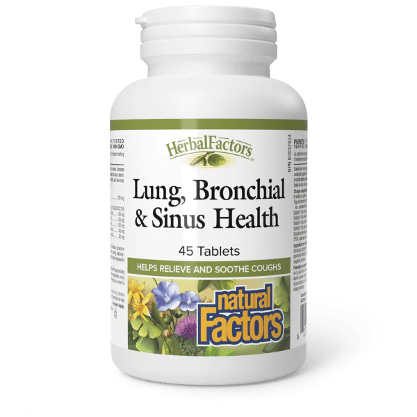 Natural Factors Lung, Bronchial & Sinus Health, 45 tablets