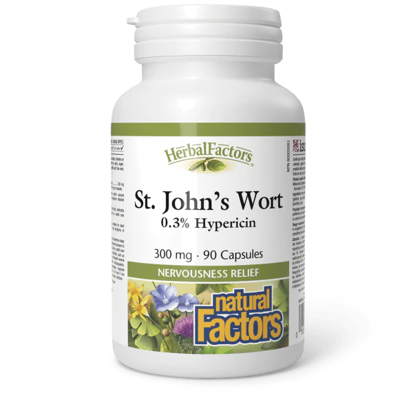 Natural Factors St. John's Wort 0.3% Hypericin 300mg, 90 capsules