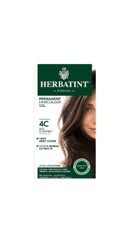 Herbatint hair color gel packaging with a woman's face on a white background