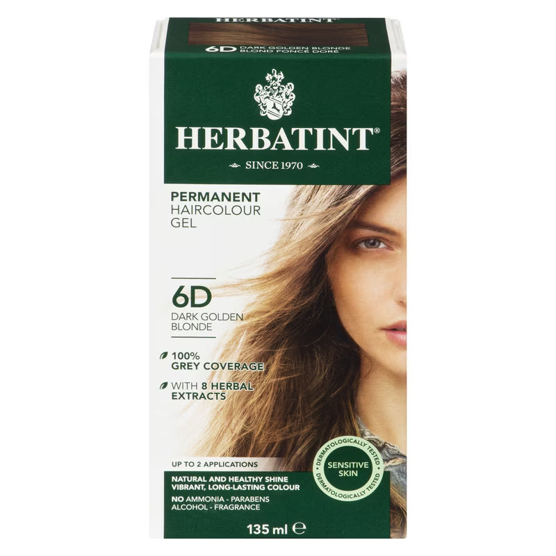Herbatint Permanent Hair Colour Gel 6D Dark Golden Blonde