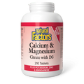 Natural Factors Calcium & Magnesium Citrate with D3, 210 tablets