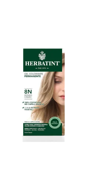 Herbatint hair color packaging with a woman's face and product details.