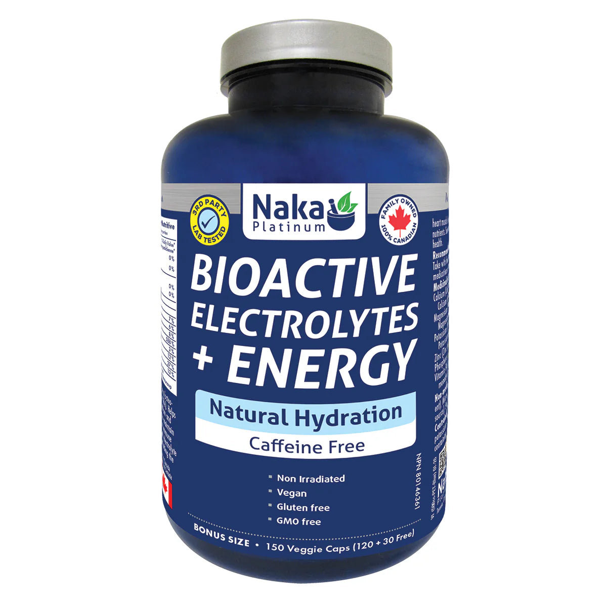 Naka Platinum Bioactive Electrolytes + Energy, 150 capsules