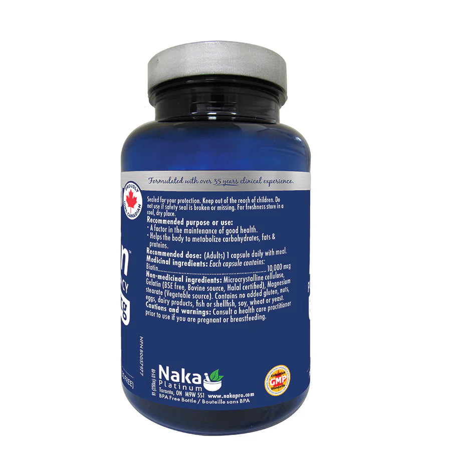 Naka Platinum Pro Biotin 10,000mcg, 90 capsules