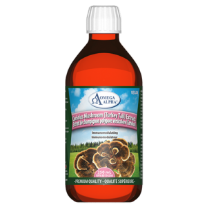 Omega Alpha Coriolus (Turkey Tail) Mushroom Extract, 250ml, Clearance