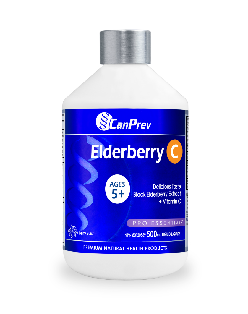 CanPrev Elderberry C Liquid, Berry Burst Flavour, 500ml