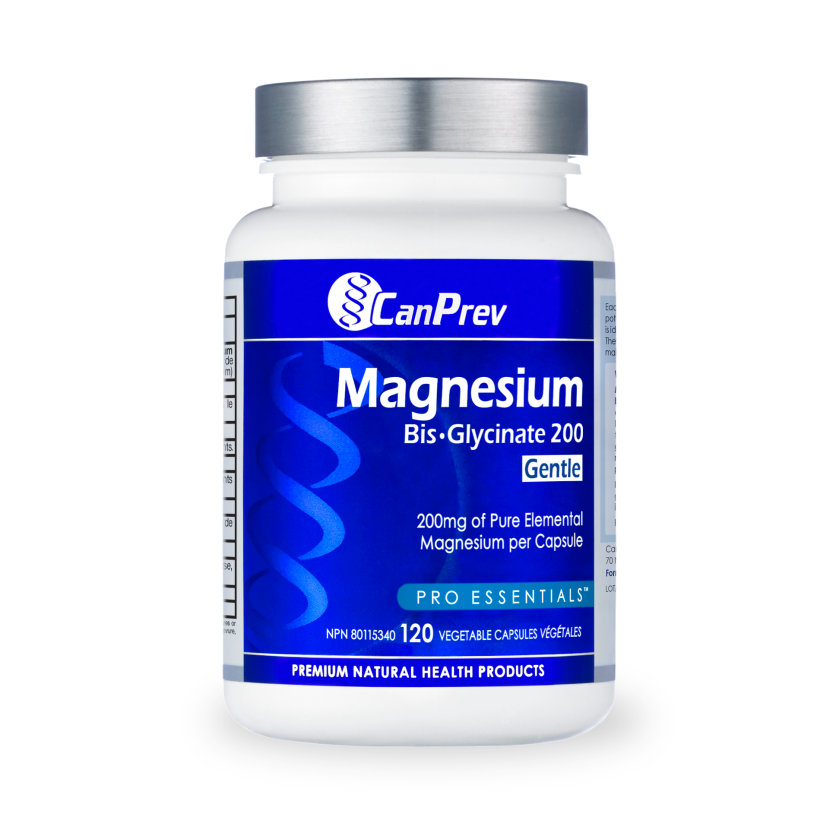 CanPrev Magnesium Bis-Glycinate 200 Gentle, Various Sizes