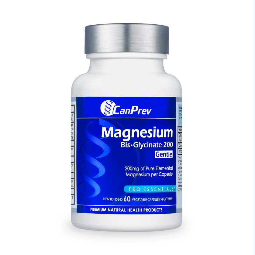 CanPrev Magnesium Bis-Glycinate 200 Gentle, Various Sizes
