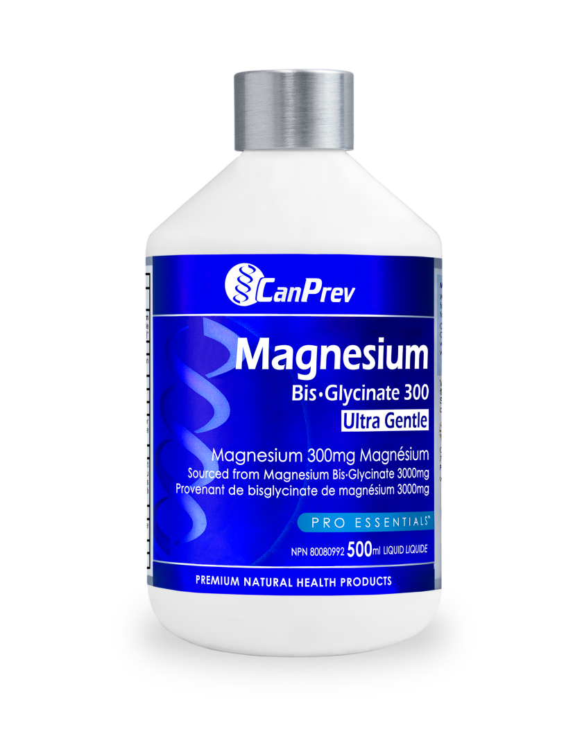 Canprev Magnesium Bis-Glycinate 300 Ultra Gentle Liquid, Unflavored, 500ml