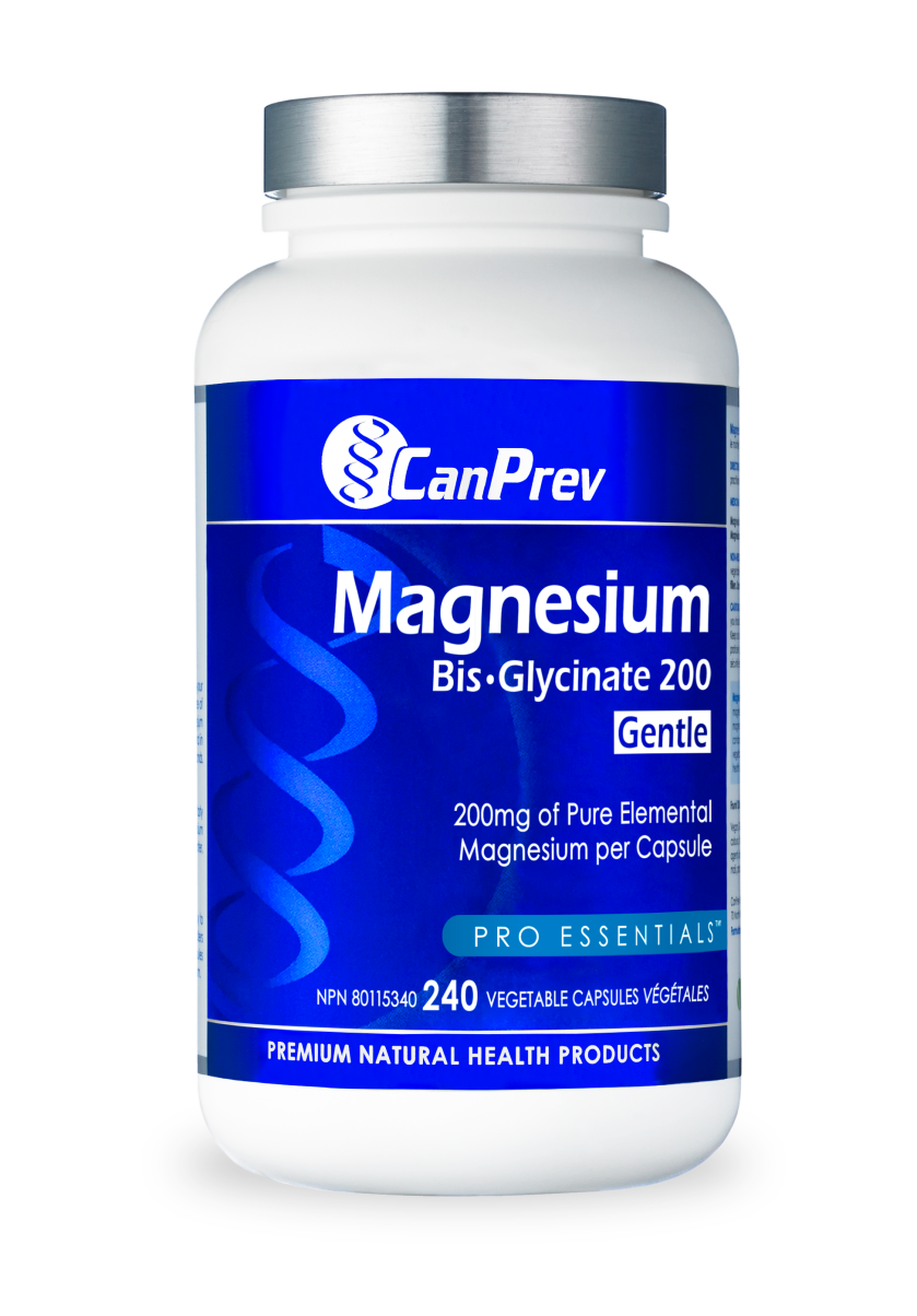 CanPrev Magnesium Bis-Glycinate 200 Gentle, Various Sizes
