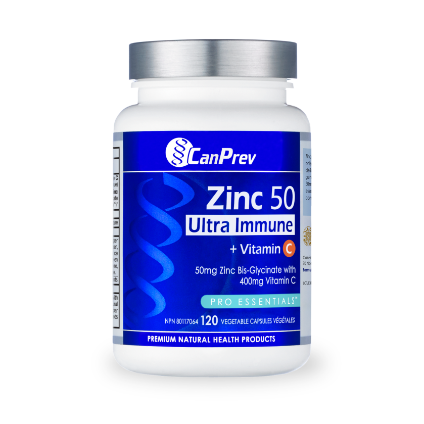 CanPrev Zinc 50 Ultra Immune + Vitamin C, 120 capsules