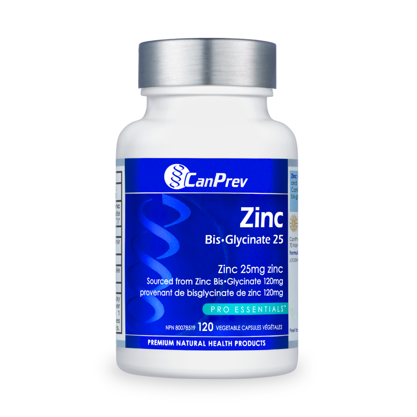 CanPrev Zinc Bis-Glycinate 25, Various Sizes