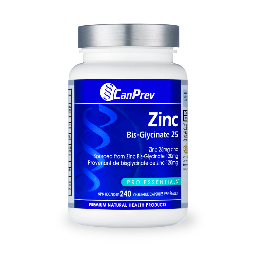 CanPrev Zinc Bis-Glycinate 25, Various Sizes