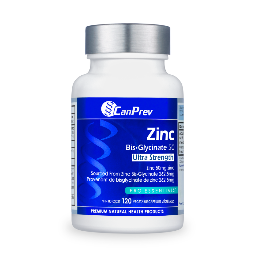 CanPrev Zinc Bis-Glycinate 50 Ultra Strength, 120 capsules