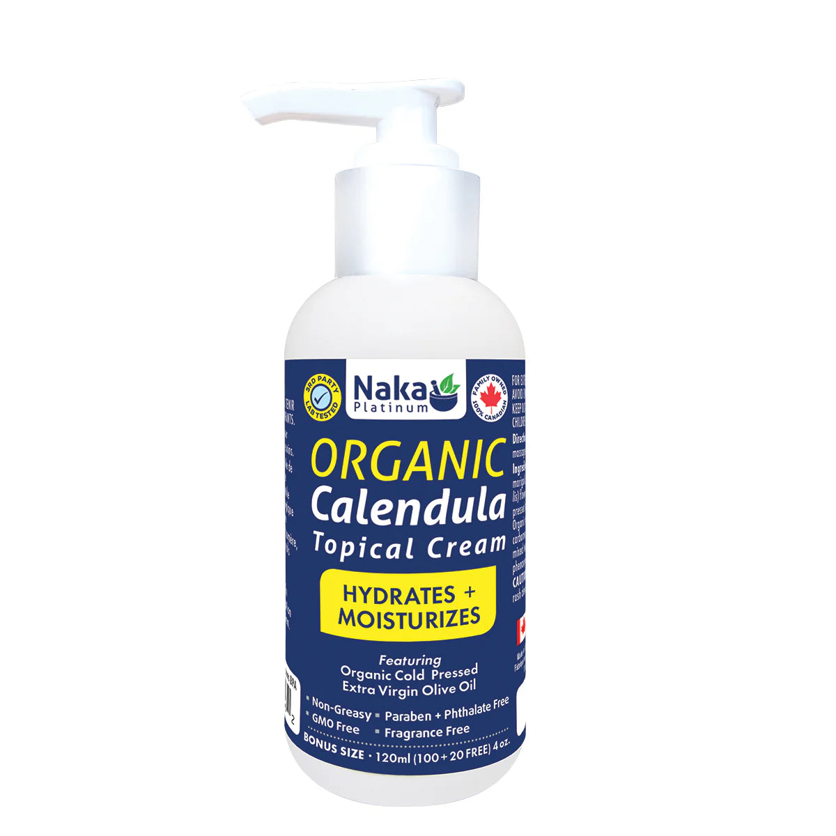 Naka Platinum Organic Calendula Topical Cream, 120ml