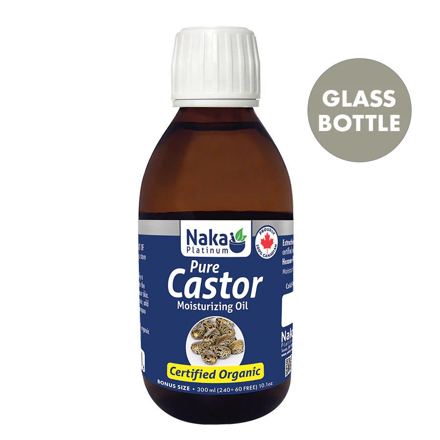 Naka Platinum Pure Castor Moisturizing Oil Certified Organic (Cold Pressed), Various Sizes