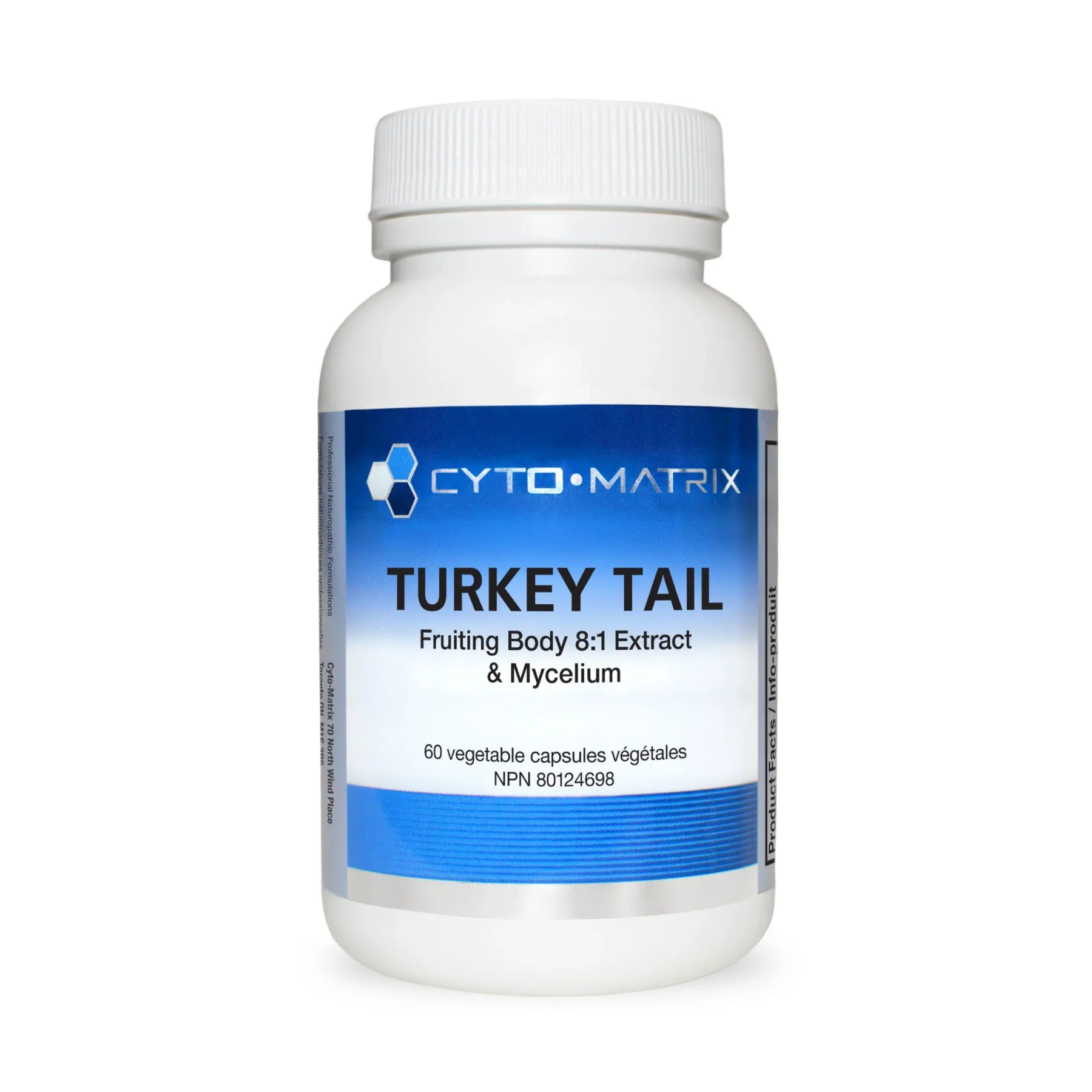 Cyto Matrix Turkey Tail supplement bottle on a white background