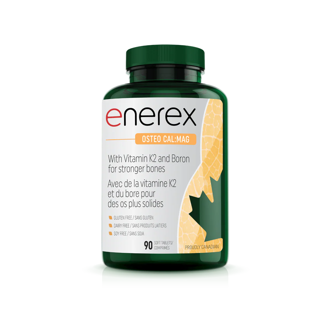 Enerex Osteo Cal:Mag with Vitamin K2 and Boron, 90 soft tablets