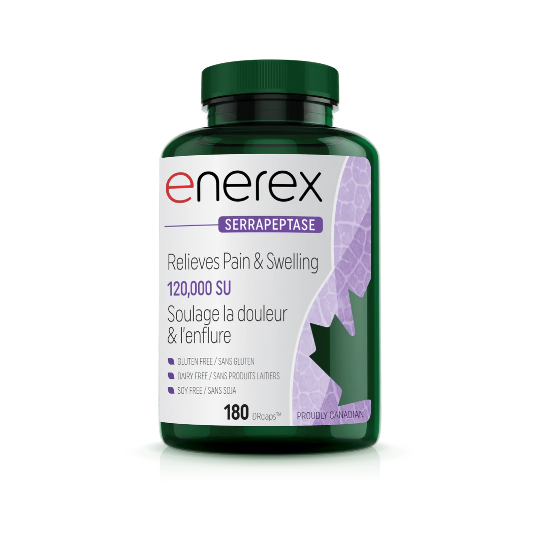 Enerex Serrapeptase 120,000 SU, 180 capsules