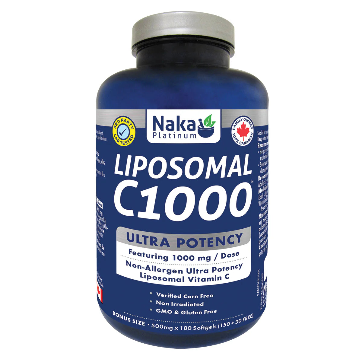 Naka Platinum Liposomal C1000 Softgels , Various Sizes