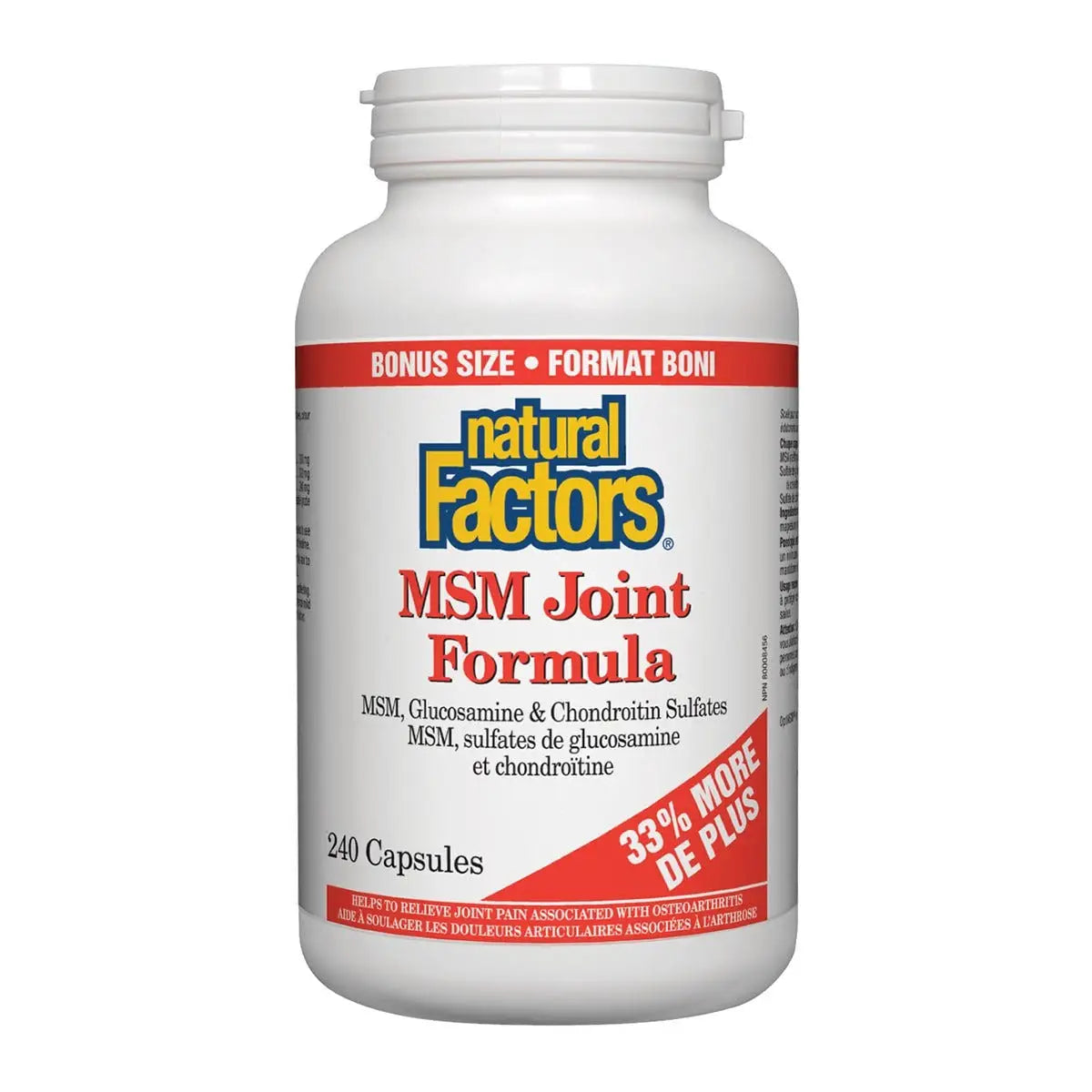Natural Factors MSM, 1000mg, Various Sizes