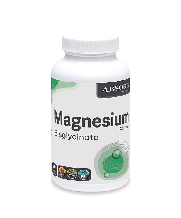 Absorb Science Magnesium Bisglycinate 200mg, 120 capsules