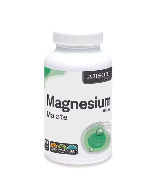 Absorb Science Magnesium Malate 150mg, 120 capsules