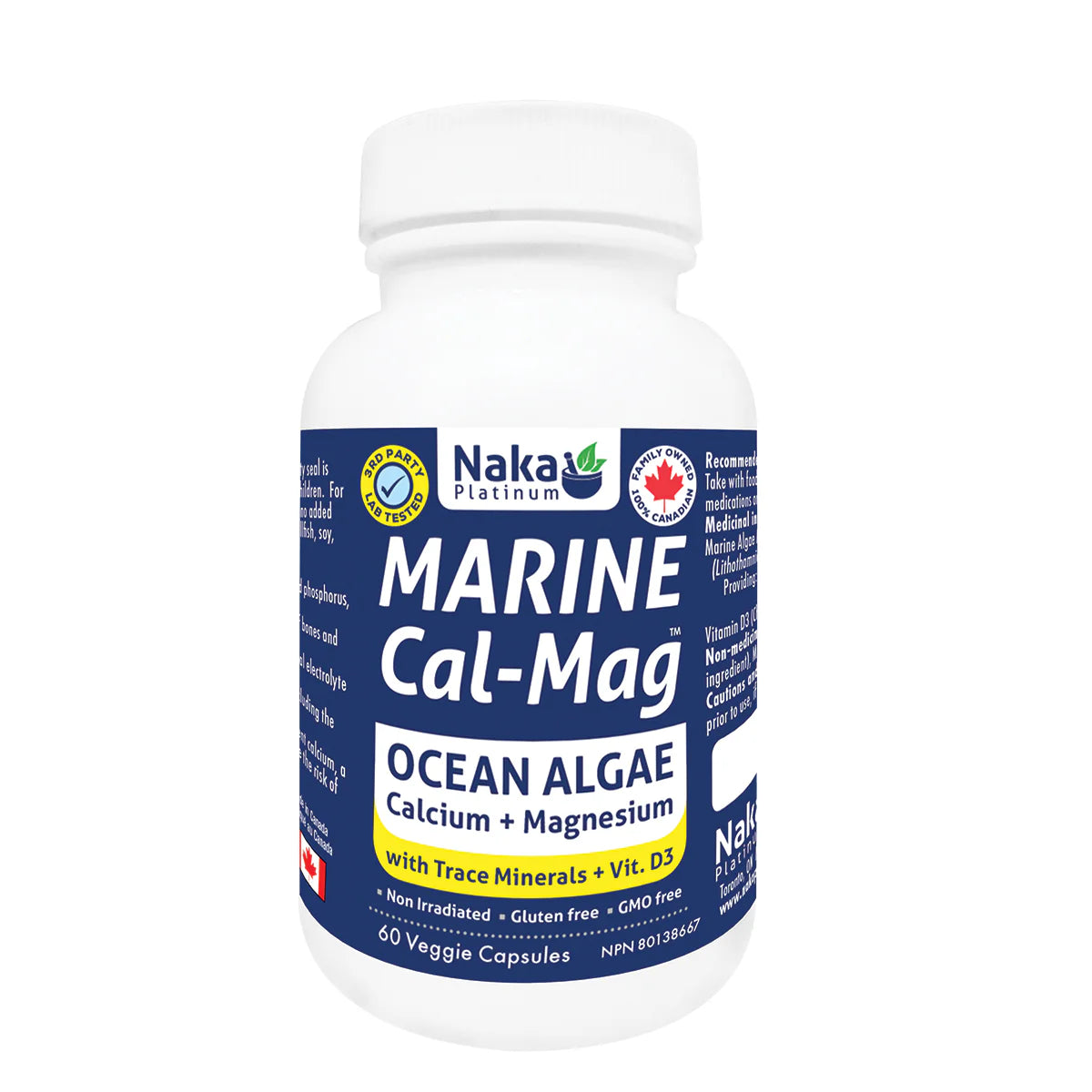 Naka Platinum Cal-Mag Ocean Algae, 60 capsules