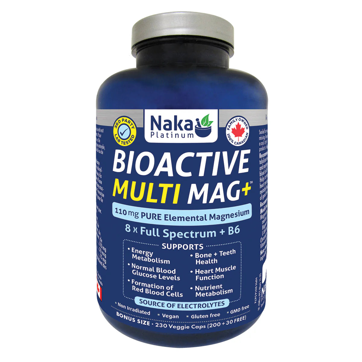 Naka Platinum Bioactive Multi Mag+, 230 capsules