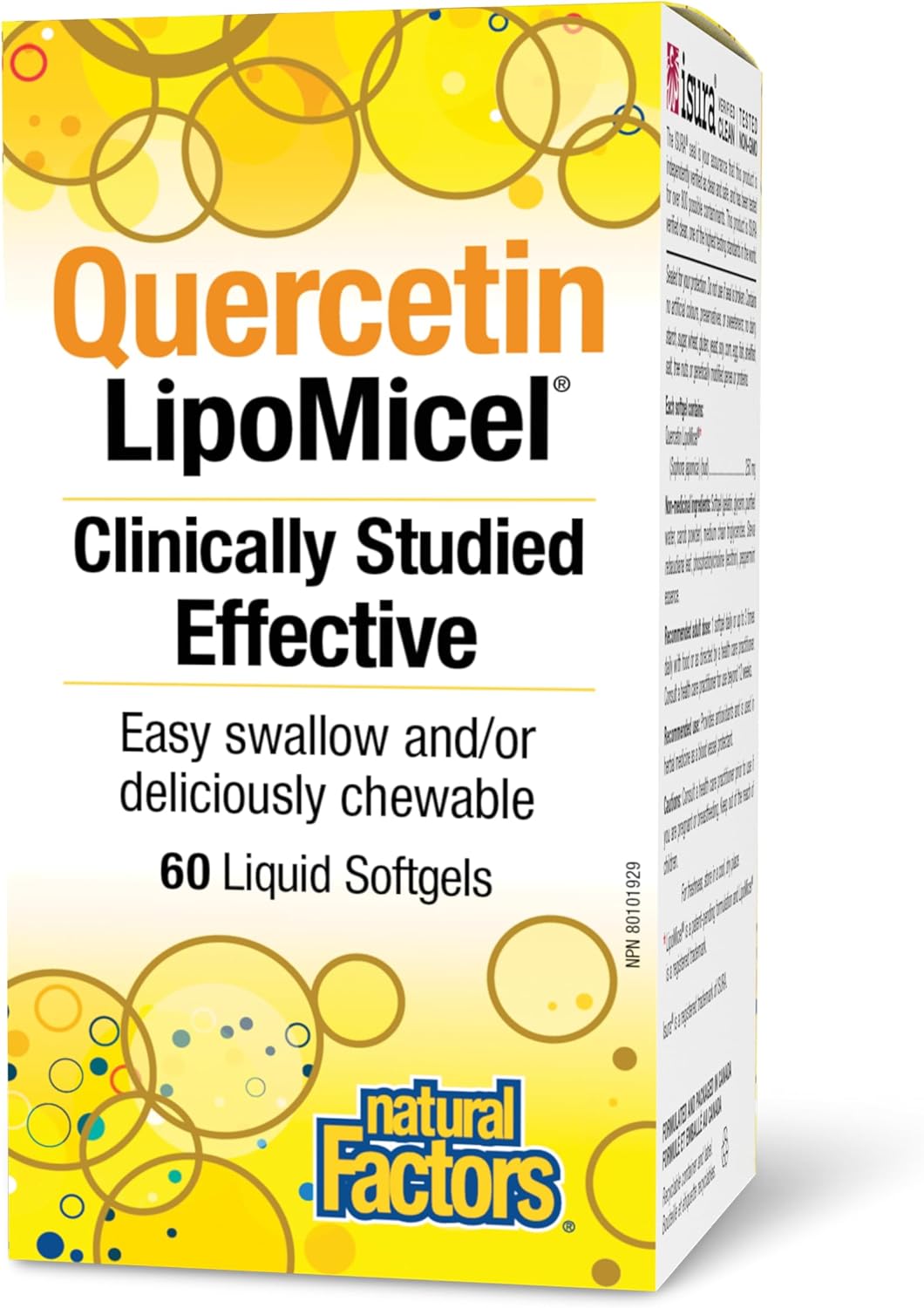 Natural Factors Quercetin LipoMicel, 60 softgels